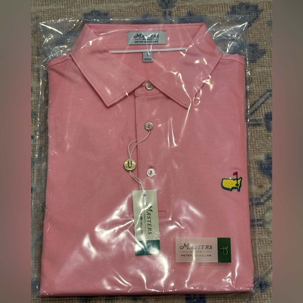 Master Peter Millar pink polo LARGE